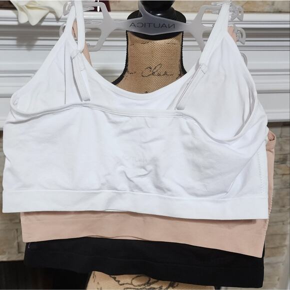 NAUTICA 3pk super soft active athletic workout lounge bras plus size 3X New! - Picture 8 of 11